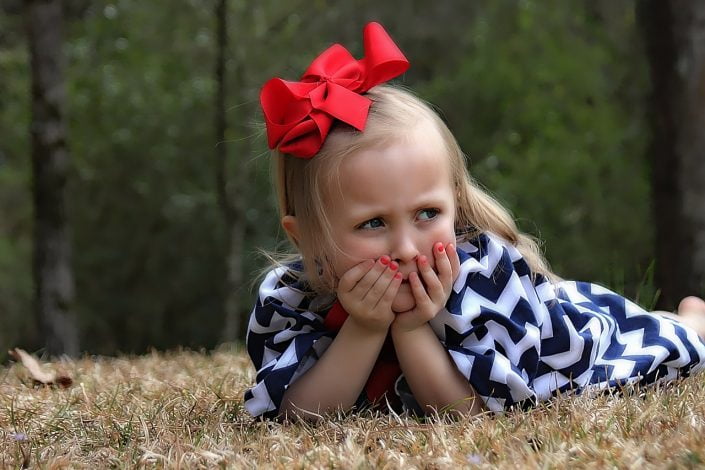 photographier sa petit fille